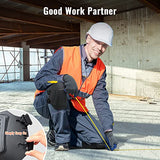 WORKDUDE - Rodilleras Pro de gel para suelos, cómodas rodilleras de trabajo profesional con guantes de seguridad para azulejos, suelos, techos, construcción, soldadura, 2 pares