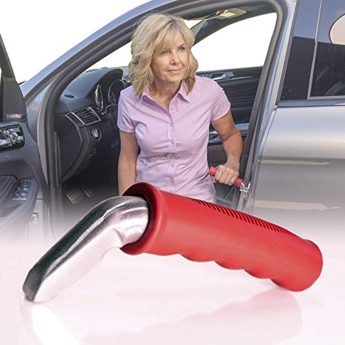 Able Life Auto Cane - Automotive Support Handle Mobility Aid & Car Cane Vehicle Stand Assist Grab Bar Handle - Red