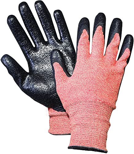 [12 pares] North NFD18FRG/9L Northflex Frgrip Plus 5 guantes ignífugos con revestimiento de palma bipolímero, talla 9/L