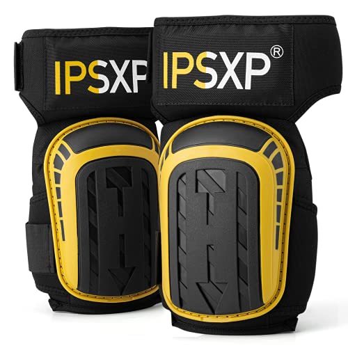 IPSXP Rodilleras para el trabajo, rodilleras profesionales con cojín de gel resistente y correas antideslizantes perfectas para proteger tus rodillas.