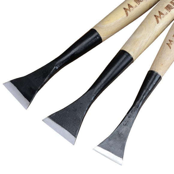 Cincel para tallar carpintería, hoja plana, madera dura con diferentes tamaños, mango de madera forjado a mano, herramientas de grabado, cincel plano, 2 mm