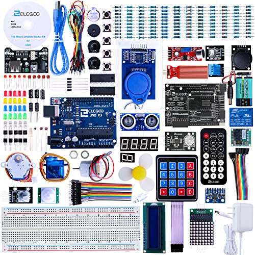 ELEGOO Actualizado UNO R3 Kit de inicio más completo V2.0 con tutoriales compatibles con Arduino, proyectos STEM para niños, adolescentes, adultos, robótica e ingeniería, ciencia | codificación | juego de programación